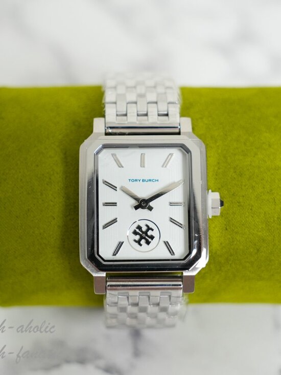 Tory Burch TBW1510 White Rectangular Dial Silver Bracelet Women’s Watch NWT main image 7